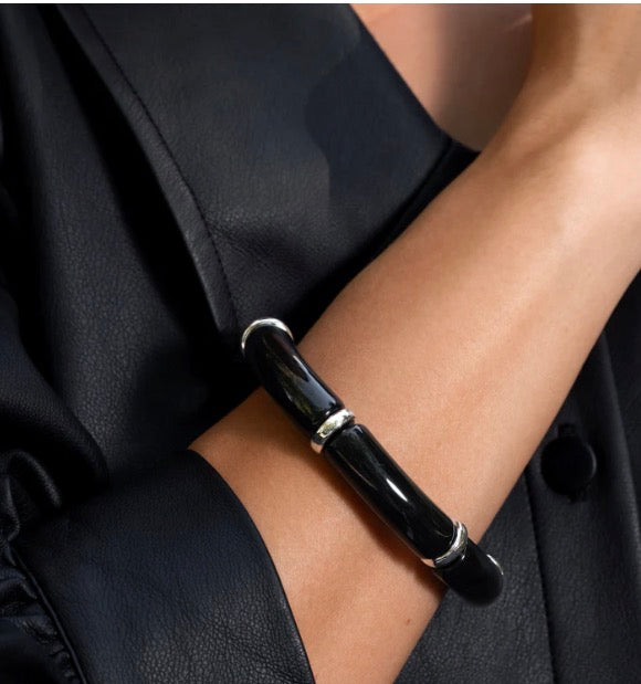 Paparazzi - Wondrous Winter - Black Bracelet