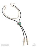 Paparazzi Necklace ~ Courting Cowboy - Gold