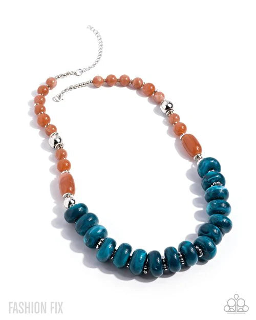 Paparazzi Necklace ~ Bubbly Broadcast - Blue