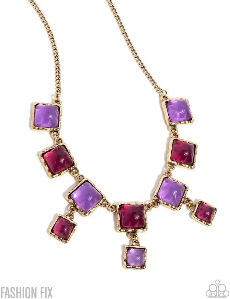 Paparazzi Vintage Boho Square Gold Necklace