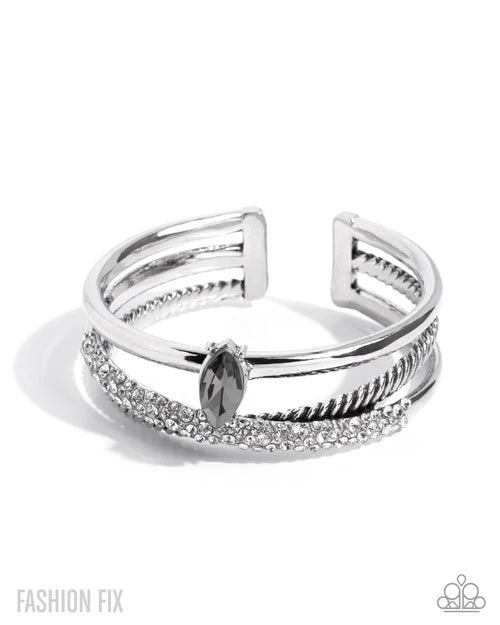 Paparazzi Bracelet ~ Bold Boundary - Silver